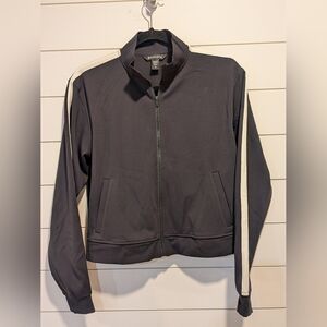 ATHLETA Women's Track Jacket Full Zip Black White Stripes Size M